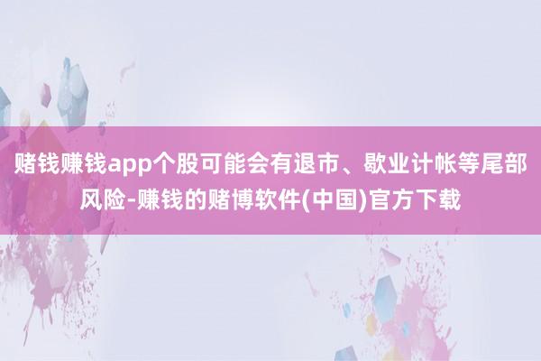 赌钱赚钱app个股可能会有退市、歇业计帐等尾部风险-赚钱的赌博软件(中国)官方下载