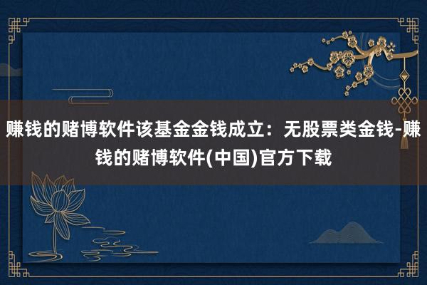 赚钱的赌博软件该基金金钱成立：无股票类金钱-赚钱的赌博软件(