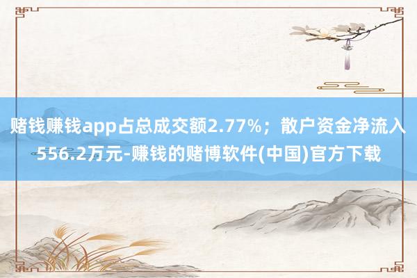 赌钱赚钱app占总成交额2.77%；散户资金净流入556.2